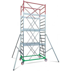 Andamio prof. metal 6 m 11,90 h. Trabajo accesorios – ud. 4 niveladores eco, composición – completo (norma UNI EN 1004)