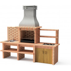 Barbacoa de Obra Prefabricada de Leña y Carbón Modelo Luxor Royal