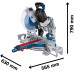  Bosch Professional BITURBO GCM 18V-305 GDC - Ingletadora telescópica a batería (18V, disco Ø 305 mm, láser, Connectivity, 2 baterías 12.0 Ah ProCORE, en caja) 