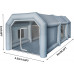  Carpa de Cabina de Pintura Inflable de 32.8x16.4x11.5FT con sopladores de Alta Potencia mejorados 750W + 350W, Carpa de Cabina de Pintura Inflable Profesional con Sistema de Filtro 