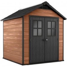 Caseta de jardín BrioVerde 2 puertas de resina con suelo y ventanas Caseta de jardín BrioVerde 2 puertas de resina con suelo y ventanas