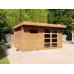 Caseta de jardín de Madera tratada con Autoclave y Techo Plano  13 m² 