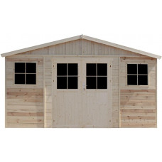 Cobertizo de Madera para jardín- Puerta con Cerradura Suelo TRATADO -A246x418x220cm 8m2 