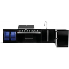 Cocina de exterior parrilla de gas XXL con nevera doble Cocina de exterior parrilla de gas XXL con nevera doble