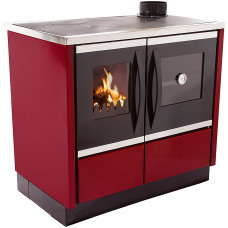 PURLINE Cocina de leña con Acero esmaltado Rubina PURLINE Cocina de leña con Acero esmaltado Rubina