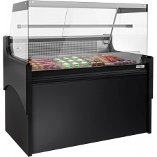 Encimera refrigerada carne  1580mm  con iluminación LED y 1 estante 