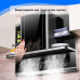 Equipamiento 90 cm Campana extractora de hogar Reciclaje Campana de Cocina Armario Campana de Cocina Decorativa Pantalla táctil/Somatosensorial/Limpieza automática