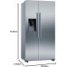 Frigorífico americano de lado a lado, 178,7 x 90,8 cm, 368 l refrigerador + congelador de 165 l 