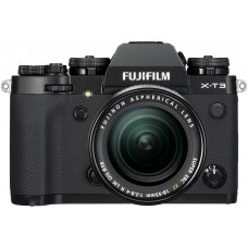  Fujifilm X-T3 - Cámara de objetivo intercambiable sin espejo, con sensor APS-C de 26,1 Mpx, video 4K/60p DCI, pantalla táctil, WIFI, Bluetooth, negro, Kit con objetivo XF18-55mm F2.8-4 R LM OIS 