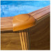 Gre KITPROV6188WO Amazonia - Piscina Elevada Ovalada, Aspecto Madera, 610 x 375x 132cm 