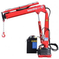 Mini grúa carga 200 kg para vehículos ligeros- 2 esfiles hidráulicos y motor hidráulico 