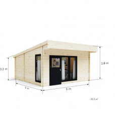 Moderna Casa de Jardín 22.20m2 de Espacio Interno 