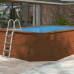 Piscina Madera Panelada K2O 345x255x107 cm Depuradora de Arena 3.028 L H con Escalera  