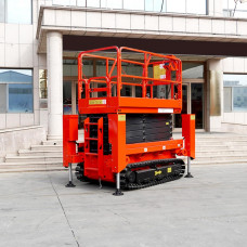 Plataforma elevadora de tijera eléctrica autopropulsada hidráulica 18 m