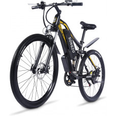 SONGZO Bicicleta eléctrica 27.5 Pulgadas Bicicleta de Montaña eléctrica con Batería de Iones de Litio de 48V 15Ah, Doble Absorción de Impactos SONGZO Bicicleta eléctrica 27.5 Pulgadas Bicicleta de Montaña eléctrica con Batería de Iones de Litio de 48V 15Ah, Doble Absorción de Impactos