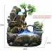  XQKQ Cascada de Escritorio, Fuente de Agua de Mesa Fuente de Mesa de Interior Cascadas de Roca simulada Cascadas y Pesca para Ancianos con humidificador atomizador Cuentas giratori 