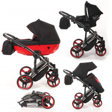  Saintbaby Retro Cochecito de Bebé Trio Silla de Coche Grupo 0 Plus Isofix 3en1 2en1 4en1 Junama Diamond S-Line Mountain Fire 01 4in1 con Isofix + Silla 