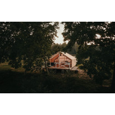 Glamping Tent 40 metros cuadrados con suelo de madera y marco de metal. No necesita base Glamping Tent 40 metros cuadrados con suelo de madera y marco de metal. No necesita base