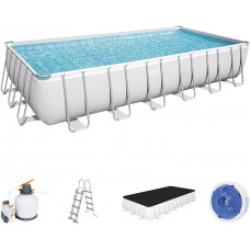  Bestway 56475 Piscina, Gris, 732 x 366 x 132 cm 